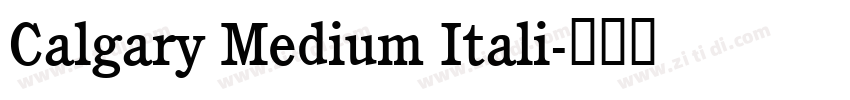 Calgary Medium Itali字体转换